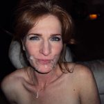 Redhead housewife drips jizz from her mouth after a hard homemade fuck. Hot amateur MILF licks the cum from her lips after a blowjob