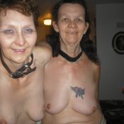Naked grannies show off their saggy tits